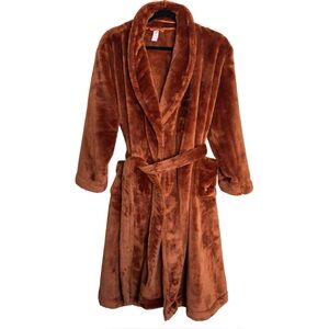 Stars Above Luxurious Rust Brown Plush Robe
